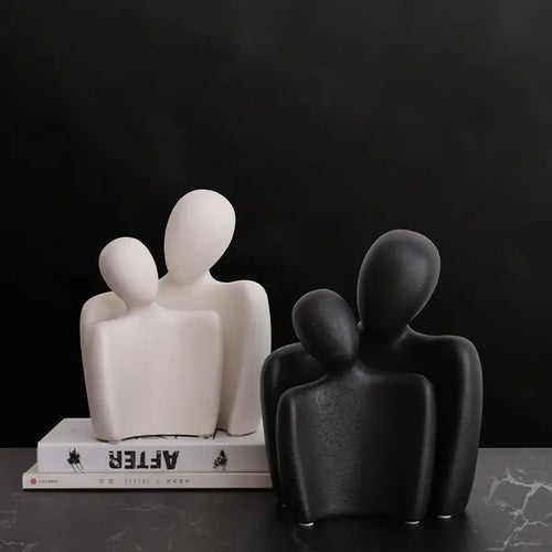 Nordic Style Resin Abstract Couple Sculptures (2pcs Set) (CONNEXIO)