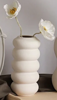 Nordic Tube Ceramic Vase Decorative Piece (One Item)