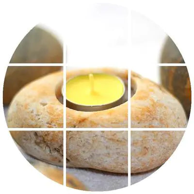 Pebble Candle Holder Decorative Piece