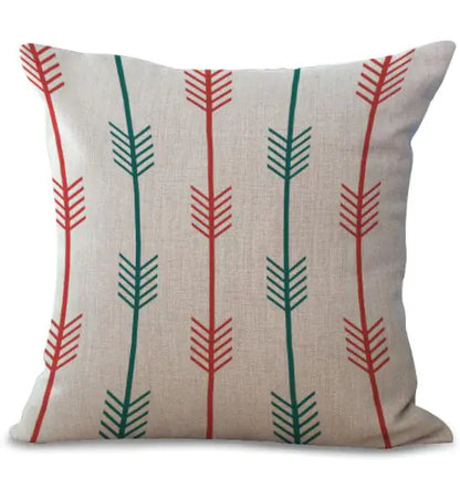 Colorful Geometric Printed Linen Cotton Cushion Cover