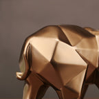 Figur Elephas Elefant Guldfärgad