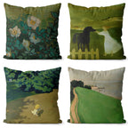 Kuddfodral Atelier Print Bomull/linne