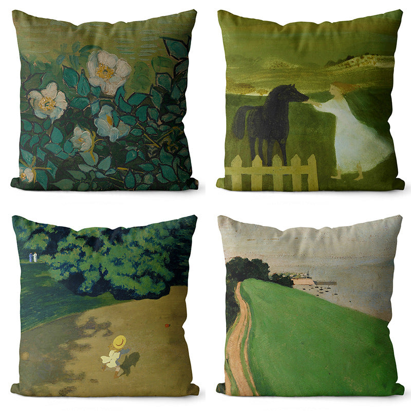 Kuddfodral Atelier Print Bomull/linne