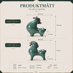 Skulptur Equus Glaserad Keramik