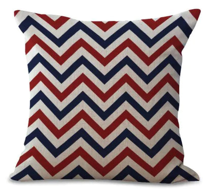 Colorful Geometric Printed Linen Cotton Cushion Cover