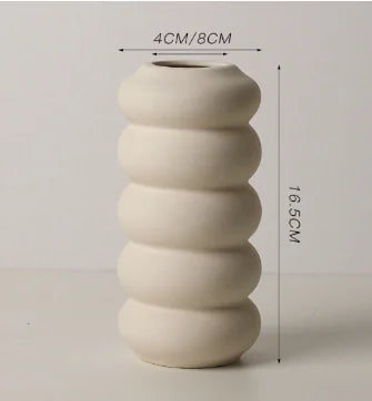 Nordic Tube Ceramic Vase Decorative Piece (One Item)