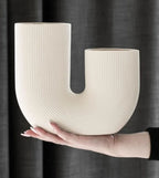 Nordic Ceramic Vase for Home Decoration, Simple Flower Pot, Living Room, Interior, Office, Desktop, Table Decor, Accessories