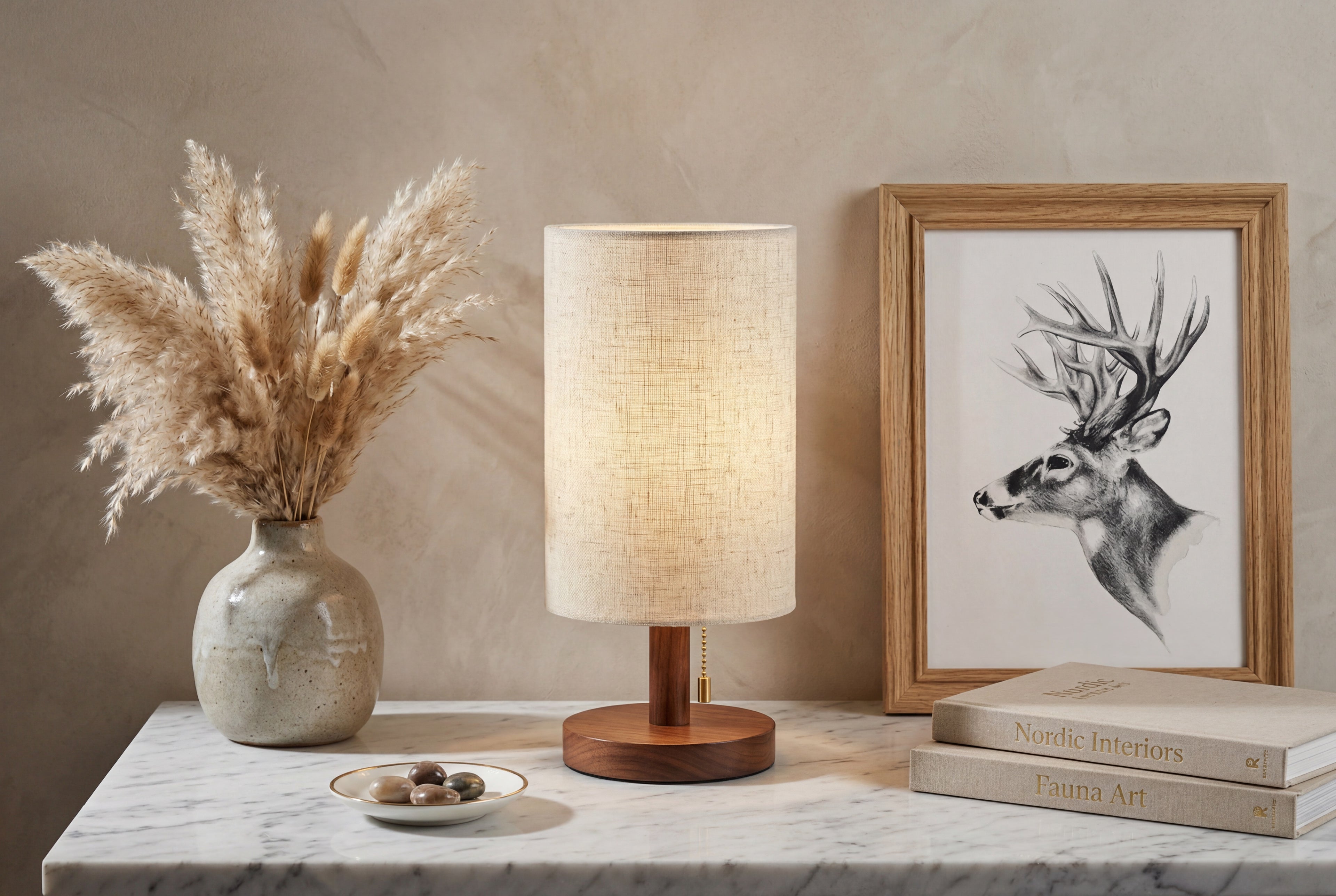 Bordslampa Lignum Moderna Beige
