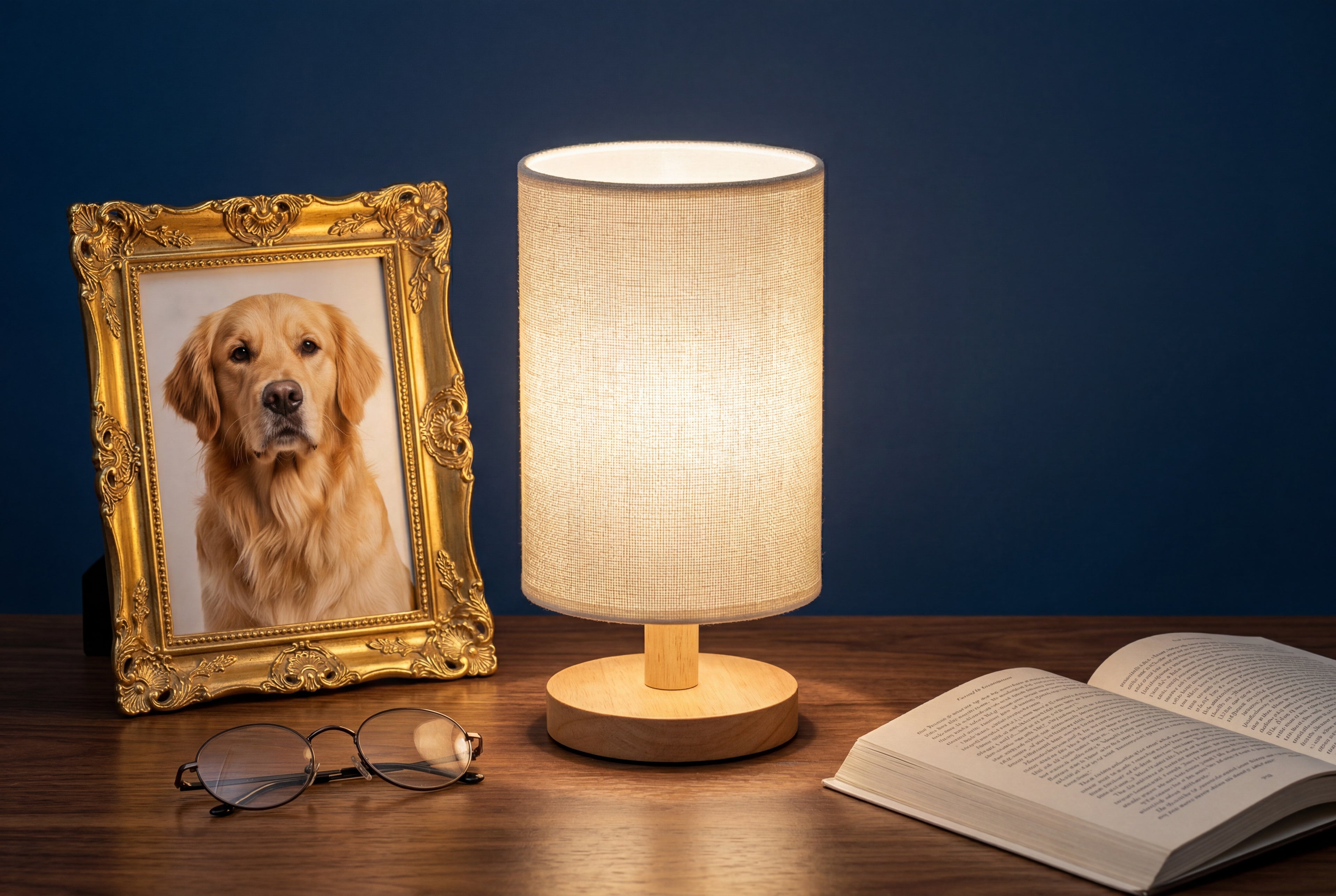 Bordslampa Lignum Moderna Beige