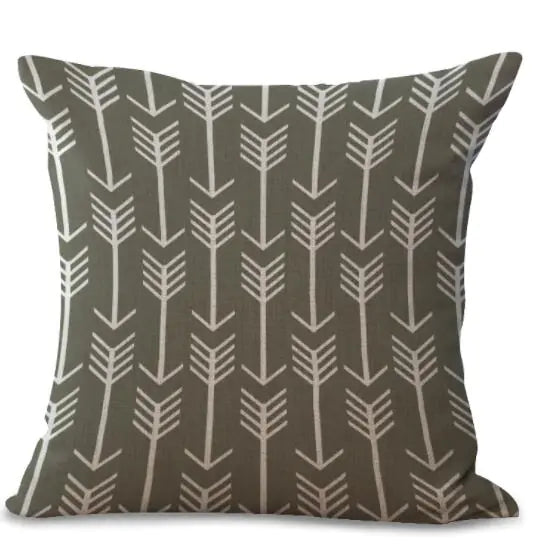 Colorful Geometric Printed Linen Cotton Cushion Cover
