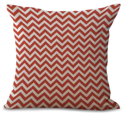 Colorful Geometric Printed Linen Cotton Cushion Cover