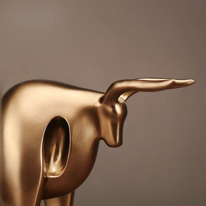 Abstract Wealth Bull Figurine - Creative Home Decor
