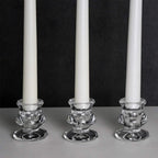 Transparent glass candle holder base suitable for wedding table center decoration, family party decoration