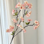 Pink Artificial Sakura Flower Decorative Silk Artificial Faux Plants Long Branches Peach Fake Cherry Blossoms Wedding Decoration