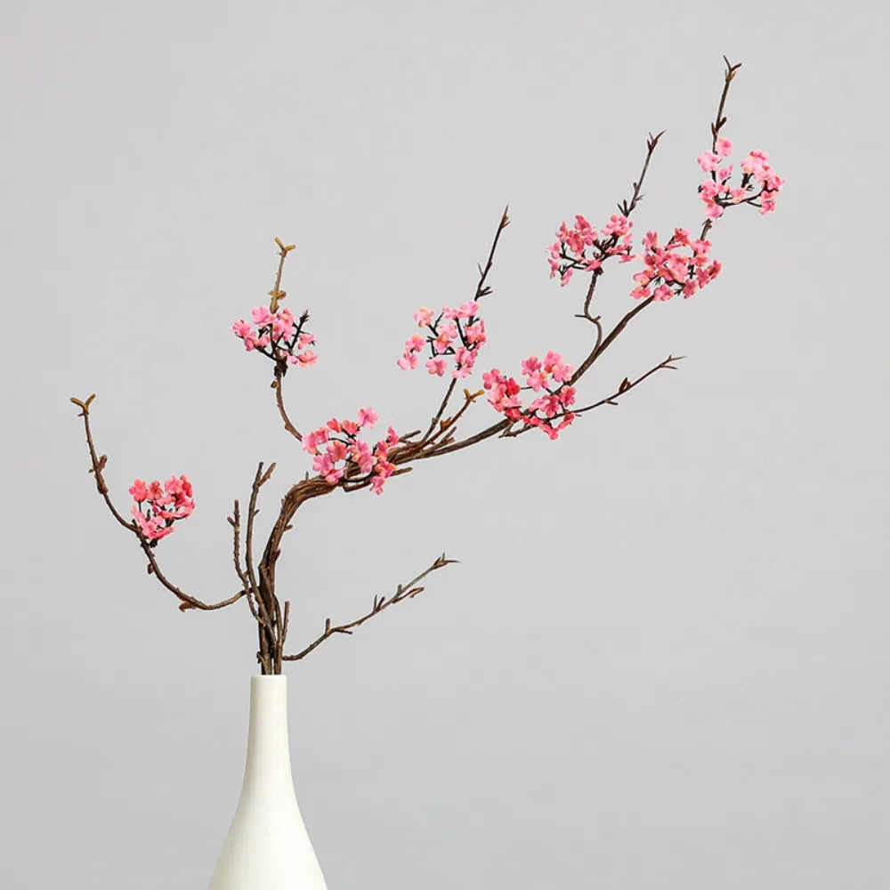Real Touch Artificial Cherry Blossoms Branches Plastic Elegant Simulation Sakura Branches Realistic Handmade Fake Flower