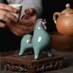 Skulptur Equus Glaserad Keramik