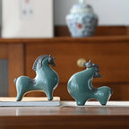 Skulptur Equus Glaserad Keramik