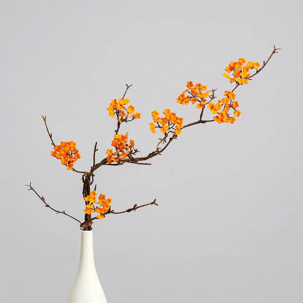 Real Touch Artificial Cherry Blossoms Branches Plastic Elegant Simulation Sakura Branches Realistic Handmade Fake Flower