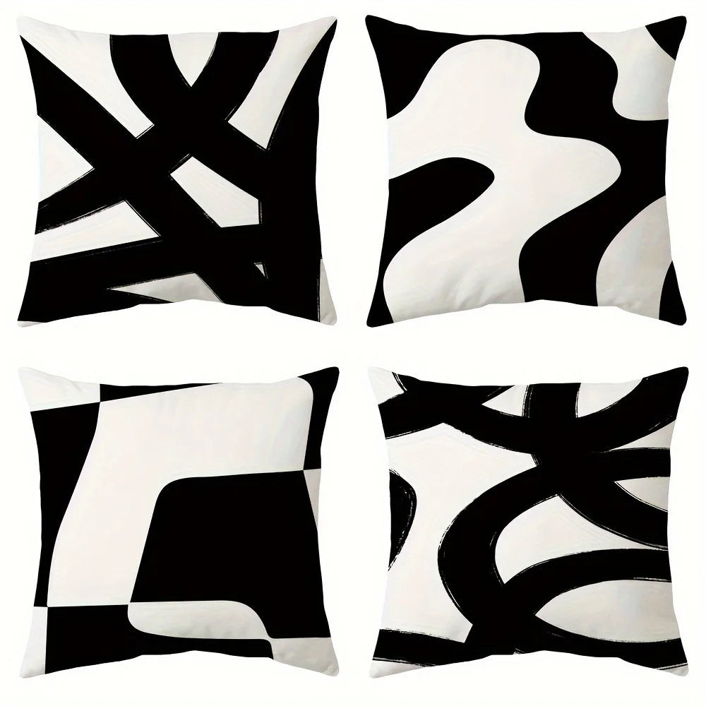 Kuddfodral Linea Nero 40x40