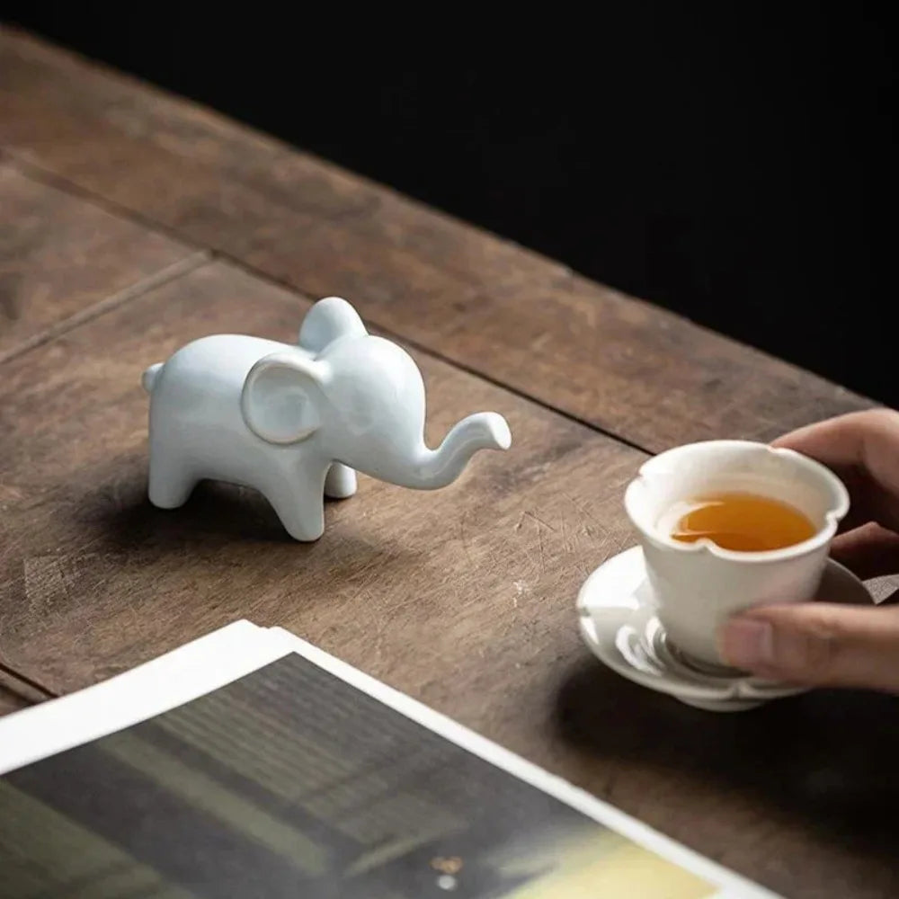 Skulptur Fauna Glaserad Keramik