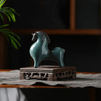 Skulptur Equus Glaserad Keramik