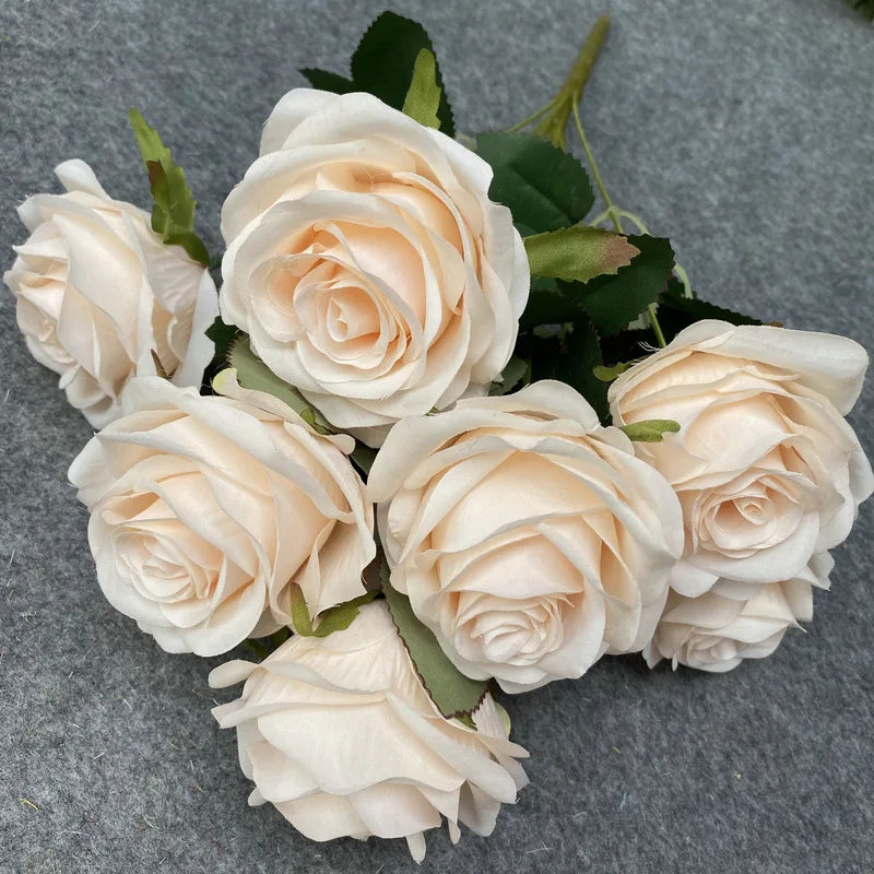 Konstbukett Rosa Nova 9 Blommor