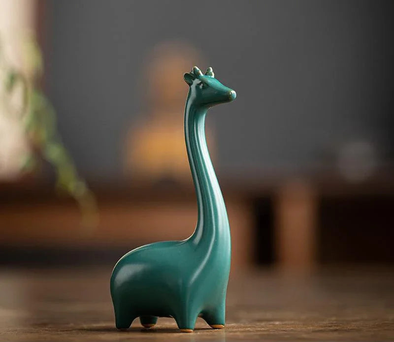 Skulptur Fauna Glaserad Keramik