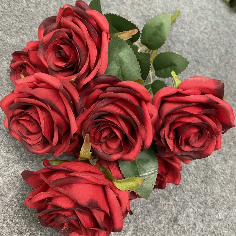 Konstbukett Rosa Nova 9 Blommor