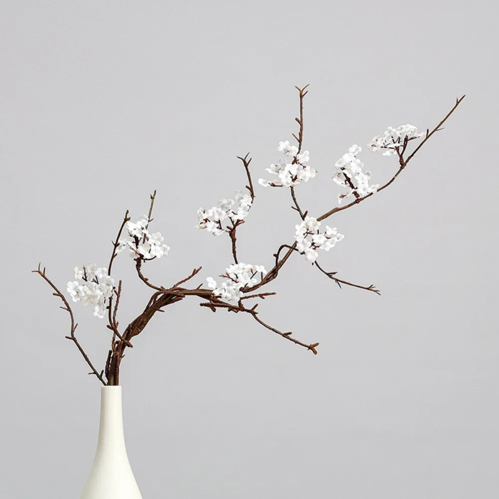 Real Touch Artificial Cherry Blossoms Branches Plastic Elegant Simulation Sakura Branches Realistic Handmade Fake Flower