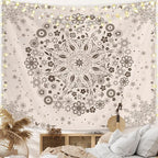 Boho Pink Mandala Wall Tapestry for Bedroom,Room Decor for Teen Girls, Art Floral Wall Hanging for College Dorm