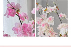 Pink Artificial Sakura Flower Decorative Silk Artificial Faux Plants Long Branches Peach Fake Cherry Blossoms Wedding Decoration