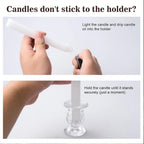 Transparent glass candle holder base suitable for wedding table center decoration, family party decoration