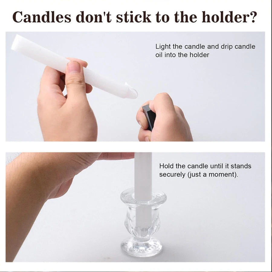 Transparent glass candle holder base suitable for wedding table center decoration, family party decoration