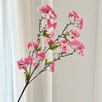 Pink Artificial Sakura Flower Decorative Silk Artificial Faux Plants Long Branches Peach Fake Cherry Blossoms Wedding Decoration