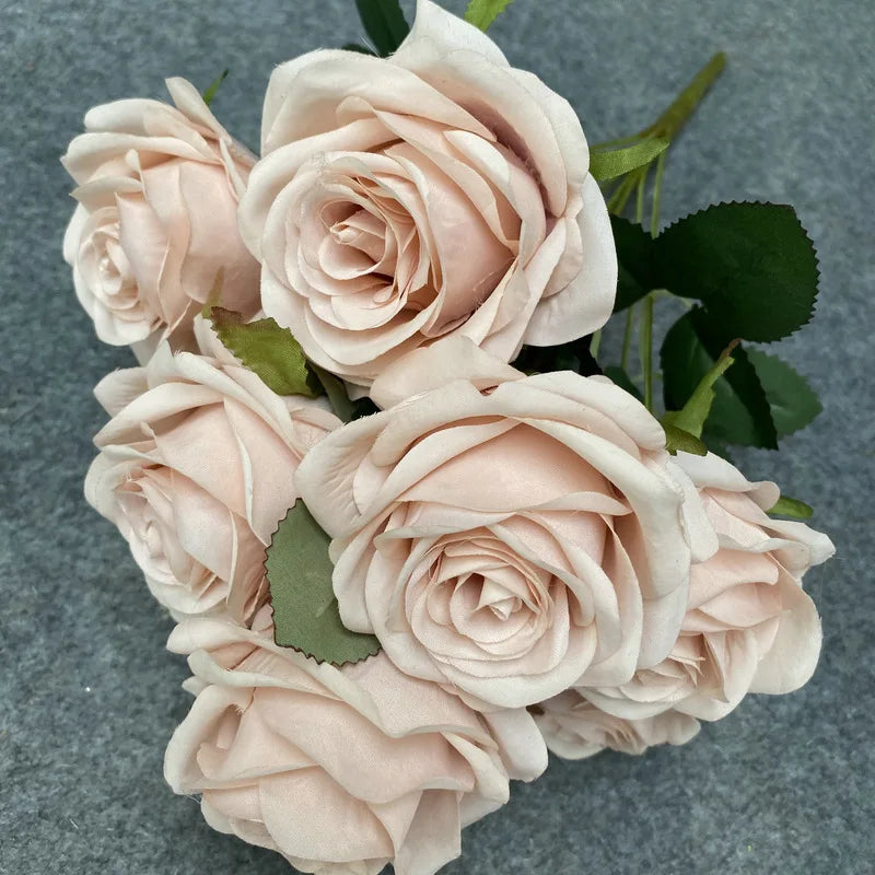 Konstbukett Rosa Nova 9 Blommor