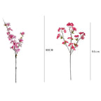 Pink Artificial Sakura Flower Decorative Silk Artificial Faux Plants Long Branches Peach Fake Cherry Blossoms Wedding Decoration