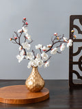 Artificial Flower Spring Plum Blossom Peach Branch Silk Flowers Home Wedding Party Decoration Christmas Wreaths diy dining table