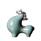 Skulptur Equus Glaserad Keramik