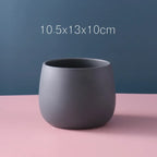 Creative Ceramic Small Flower Pot Nordic Electroplating Potted Hydroponic Flower Pot Ceramic Ornament Green Radish Succulent