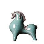 Skulptur Equus Glaserad Keramik