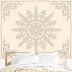 Boho Pink Mandala Wall Tapestry for Bedroom,Room Decor for Teen Girls, Art Floral Wall Hanging for College Dorm