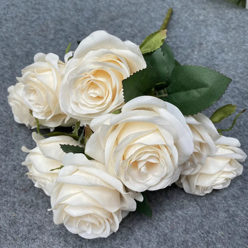 Konstbukett Rosa Nova 9 Blommor