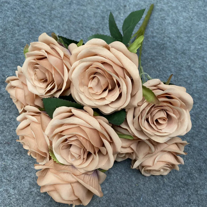 Konstbukett Rosa Nova 9 Blommor