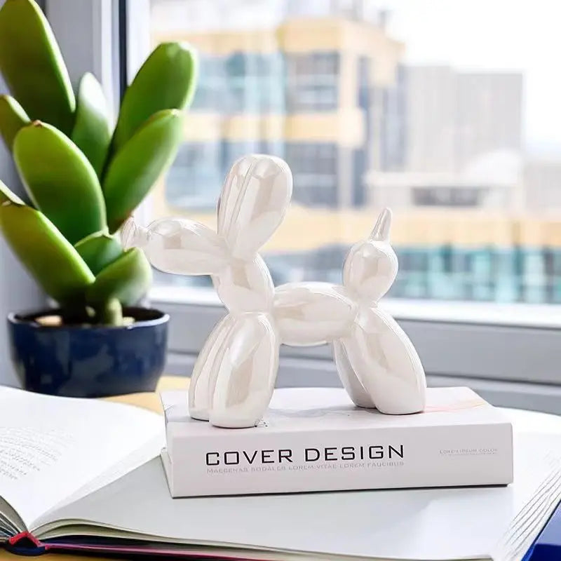 Skulptur Canis Pop Glaserad Keramik