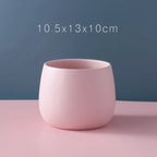 Creative Ceramic Small Flower Pot Nordic Electroplating Potted Hydroponic Flower Pot Ceramic Ornament Green Radish Succulent