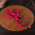 Artificial Flower Spring Plum Blossom Peach Branch Silk Flowers Home Wedding Party Decoration Christmas Wreaths diy dining table