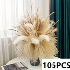 Natural Fluffy Pampas Grass Flowers Bouquets for Wedding Floral Arrangements Dried Plants Home Table Christmas Party Decorations