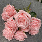 Konstbukett Rosa Nova 9 Blommor