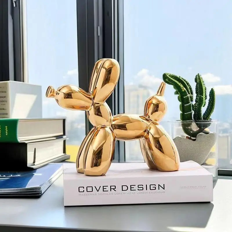 Skulptur Canis Pop Glaserad Keramik