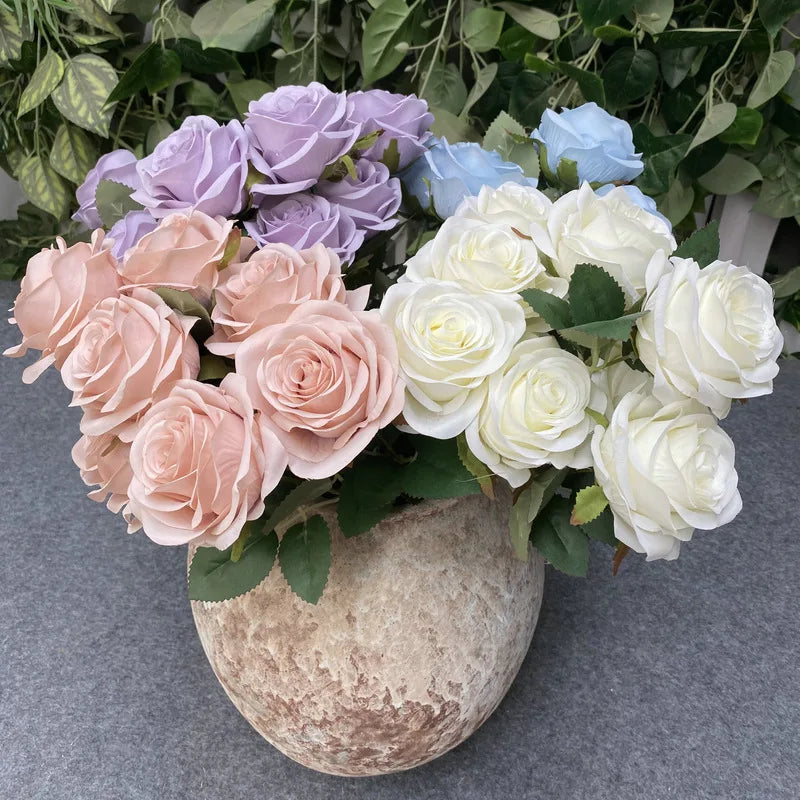 Konstbukett Rosa Nova 9 Blommor